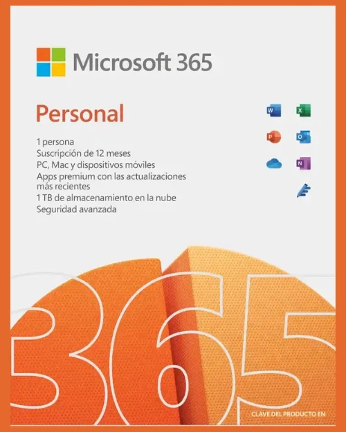 Microsoft Office 365 Personal Original – 1 Usuario | 5 Dispositivos | 12 Meses | 1TB OneDrive