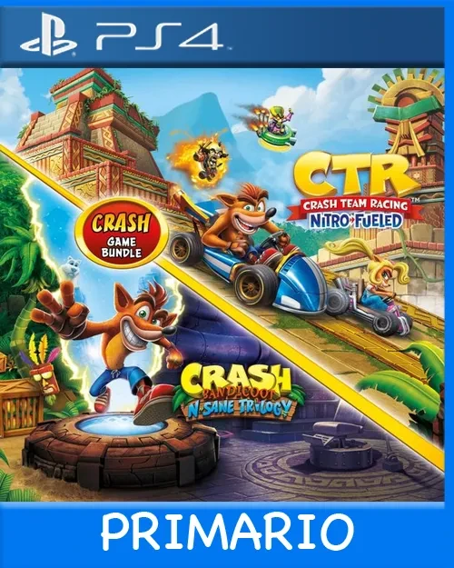 Ps4 Digital Crash Bandicoot Bundle - N. Sane Trilogy + CTR Nitro-Fueled Primario