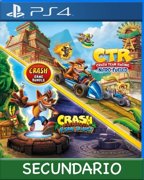 Ps4 Digital Crash Bandicoot Bundle - N. Sane Trilogy + CTR Nitro-Fueled Secundario