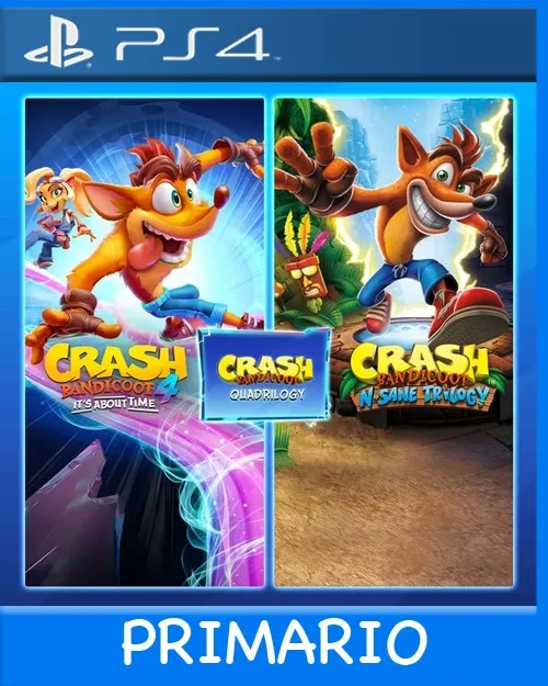 Ps4 Digital Crash Bandicoot - Quadrilogy Bundle Primario