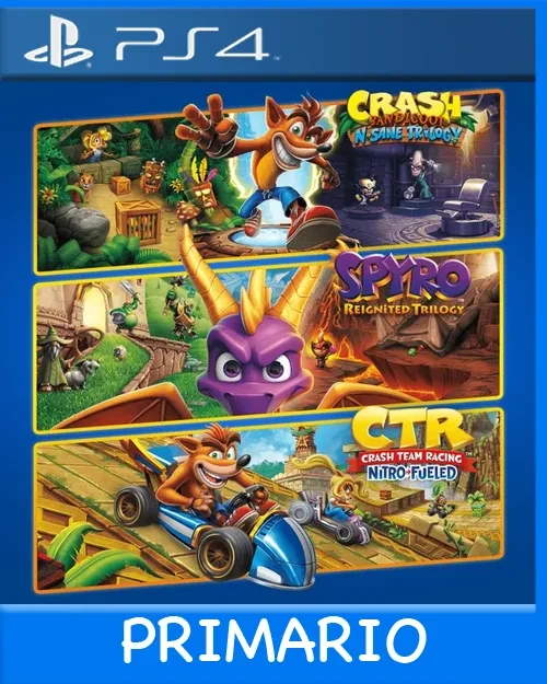 Ps4 Digital Crash + Spyro Triple Play Bundle Primario