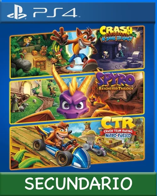 Ps4 Digital Crash + Spyro Triple Play Bundle Secundario
