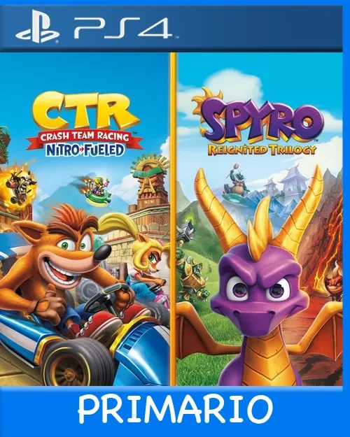 Ps4 Digital Crash Team Racing Nitro-Fueled + Spyro Game Bundle Primario