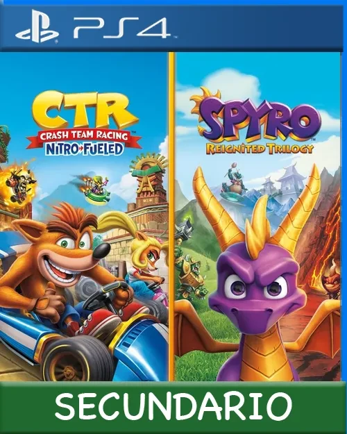 Ps4 Digital Crash Team Racing Nitro-Fueled + Spyro Game Bundle Secundario