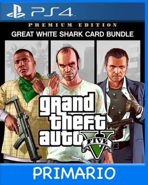 Ps4 Digital Grand Theft Auto V: Premium Edition & Great White Shark Card Bundle Primario