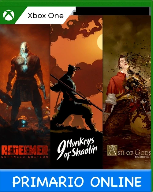 Xbox One 9 Monkeys of Shaolin + Ash of Gods + Redeemer: Bundle Primario Online