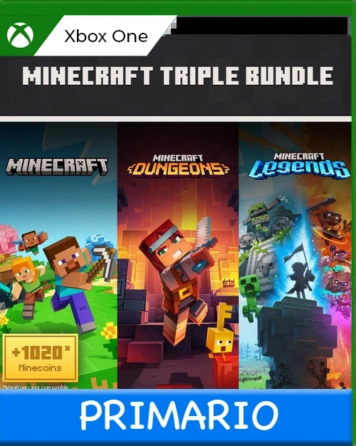 Xbox One Lote triple de Minecraft Primario