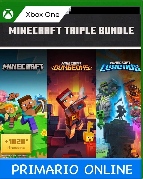 Xbox One Lote triple de Minecraft Primario Online