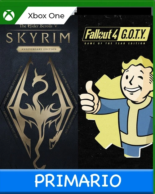 Xbox One Skyrim Anniversary Edition + Fallout 4 G.O.T.Y Bundle Primario