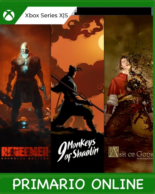 Xbox Series X|S 9 Monkeys of Shaolin + Ash of Gods + Redeemer: Bundle Primario Online