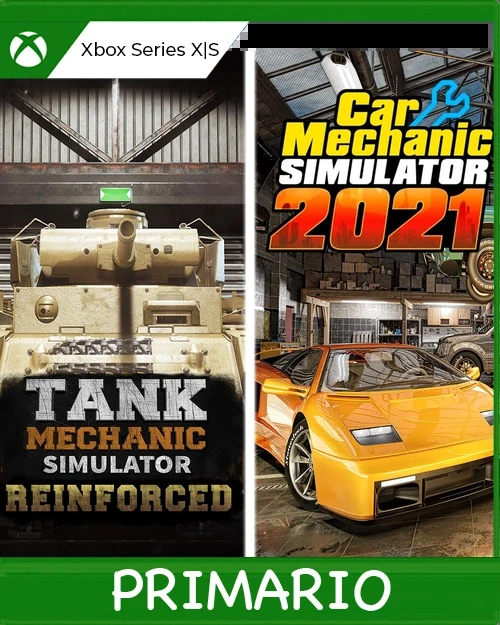 Xbox Series X|S Car Mechanic Simulator 2021 & Tank Mechanic Simulator Primario