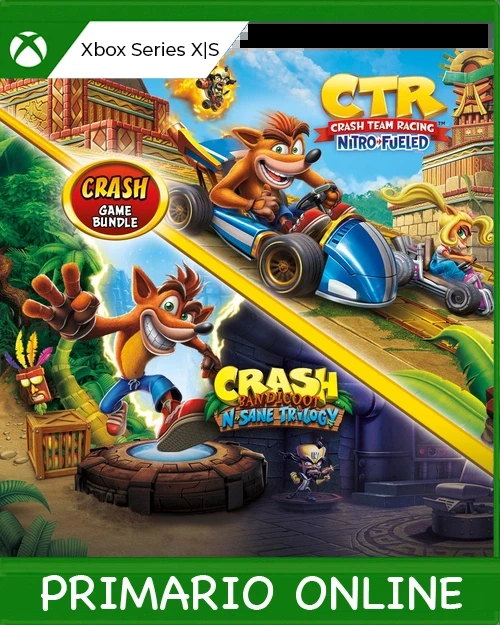 Xbox Series X|S Lote Crash Bandicoot™: N. Sane Trilogy + CTR Nitro-Fueled Primario Online