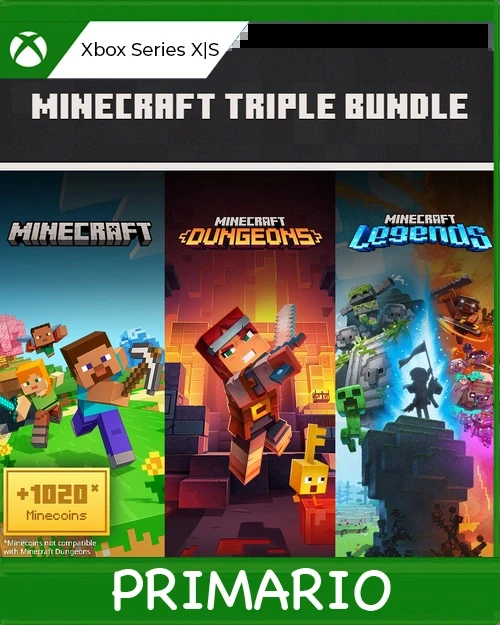 Xbox Series X|S Lote triple de Minecraft Primario
