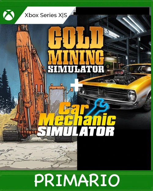 Xbox Series X|S Pack de Simuladores: Car Mechanic Simulator y La fiebre del oro [Gold Mining Simulator] (PAQUETE DOBLE) Primario